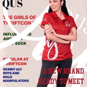 เสื้อผ้าผู้หญิง เสื้อโปโล QUS DESIGN สีแดง ไซส์ M